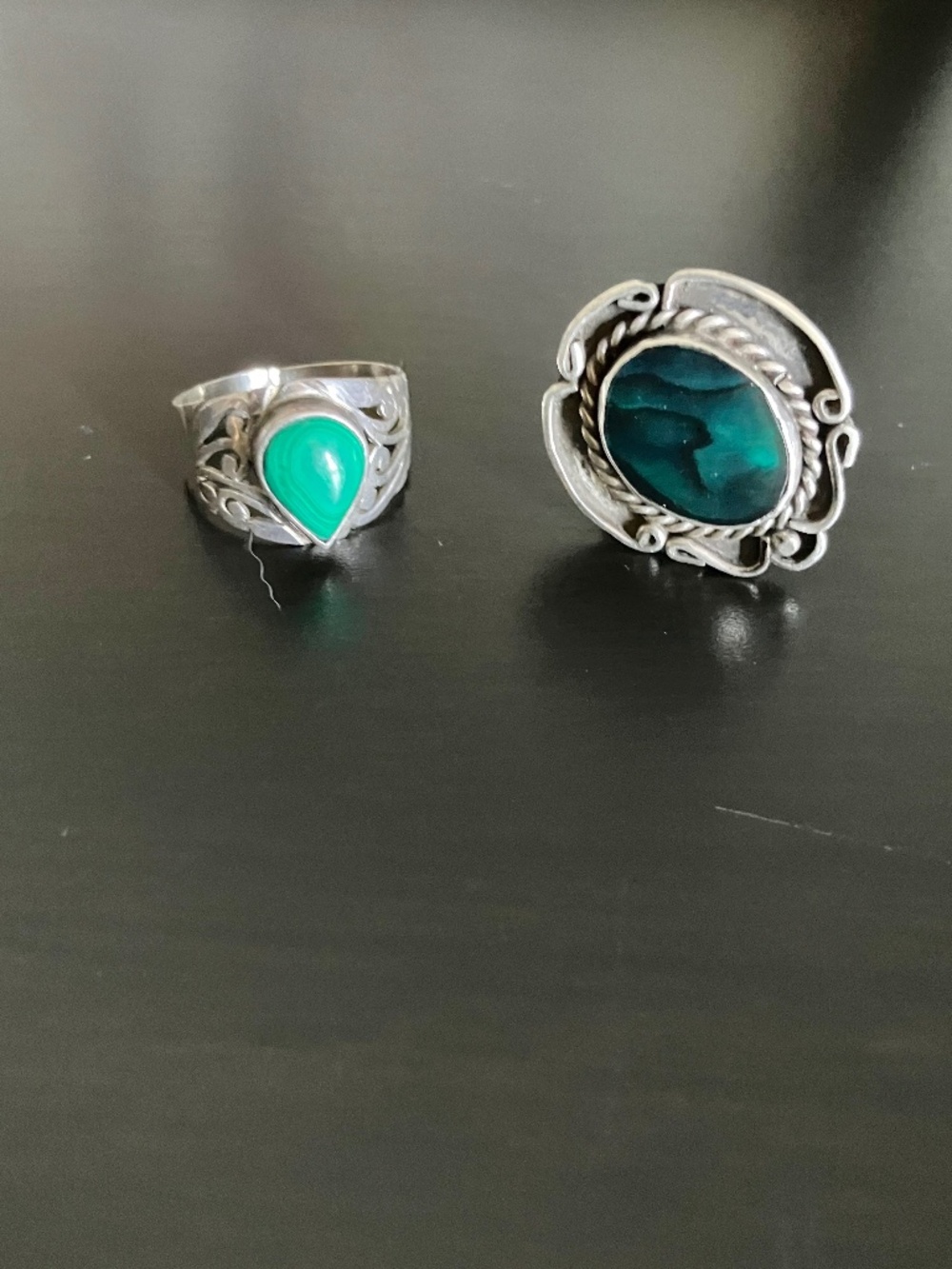 Vintage statement rings (2) Sz 8.5